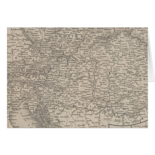 Österrikiska imperiet hälsningskort (Framsidan Horizontal)