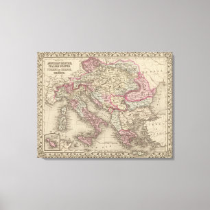 Österrikiska imperiet, Italien, Turkiet i Europa, Canvastryck