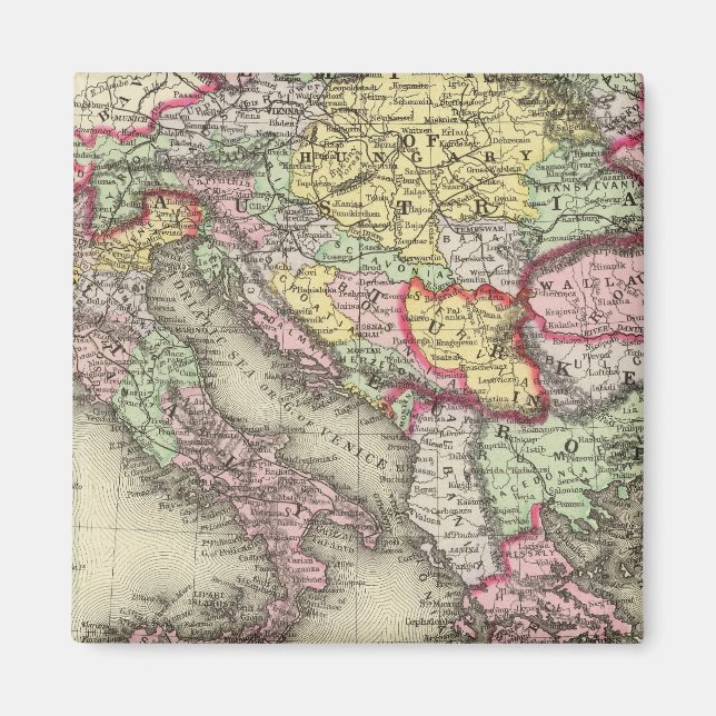 Österrikiska imperiet, Italien, Turkiet i Europa,  Magnet (Framsidan)