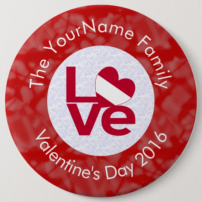 Österrikiska Röda Brev KÄRLEK-Flagga Personlig Knapp (Framsida)