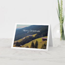 Österrikiskt landskap med kullar kort