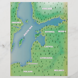 Östersjön karta brevhuvud