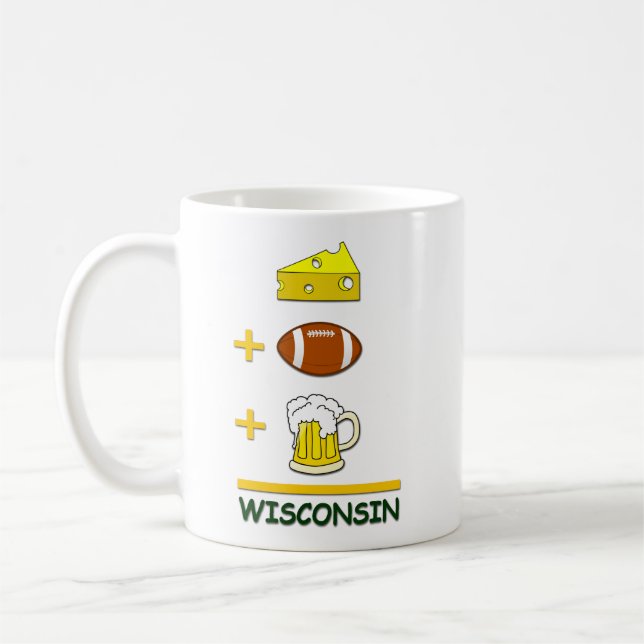 Ostfotbollöl roliga Wisconsin Kaffemugg (Vänster)