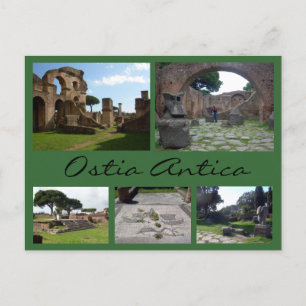 Ostia Antica Collage (Roman Ruins), Rom Vykort