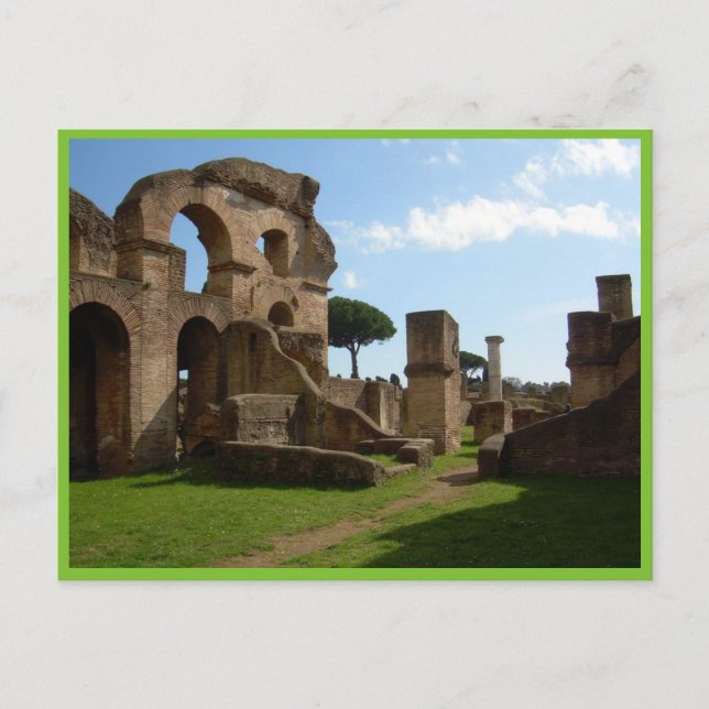 Ostia Antica (huset av Charioteers), Rome Vykort (Framsida)
