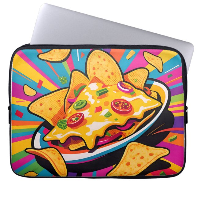 Ostig Nachos Explosion Mönster Laptop Fodral (Framsidan)