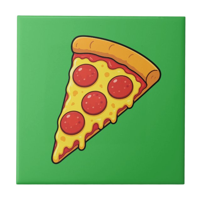 Ostig Pepperoni Pizzabit Kakelplatta (Framsidan)