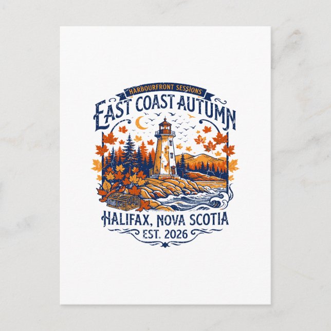 Östkusten Höst Halifax Nova Scotia Vykort (Framsida)