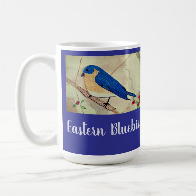 Östlig blåfågel  kaffemugg (Vänster)