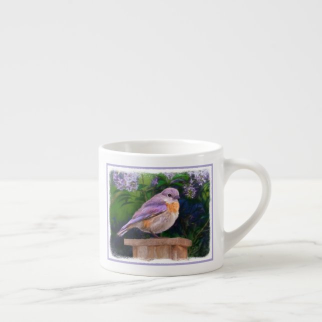 Östlig blåmes i snö - Originalfotografi Espressomugg (Höger)