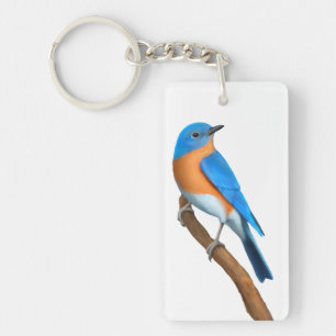 Östlig blåsångarevildfågel Keychain