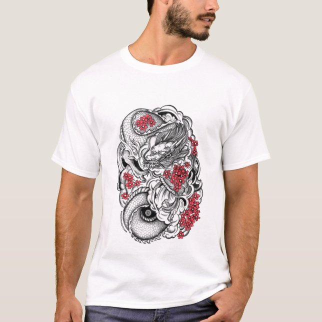 Östlig drake med blommar tee (Framsida)