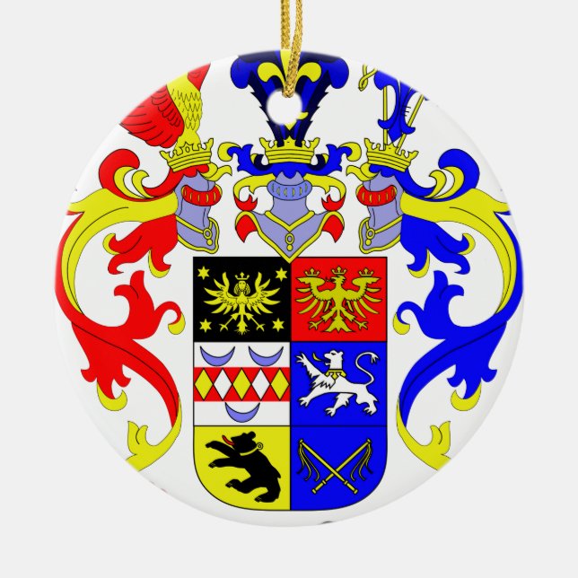 Östlig Frisia (tyskland) vapensköld Julgransprydnad Keramik (Framsidan)