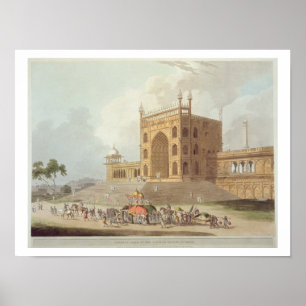 Östlig grind av Jummahen Musjid på Delhi, från ', Poster