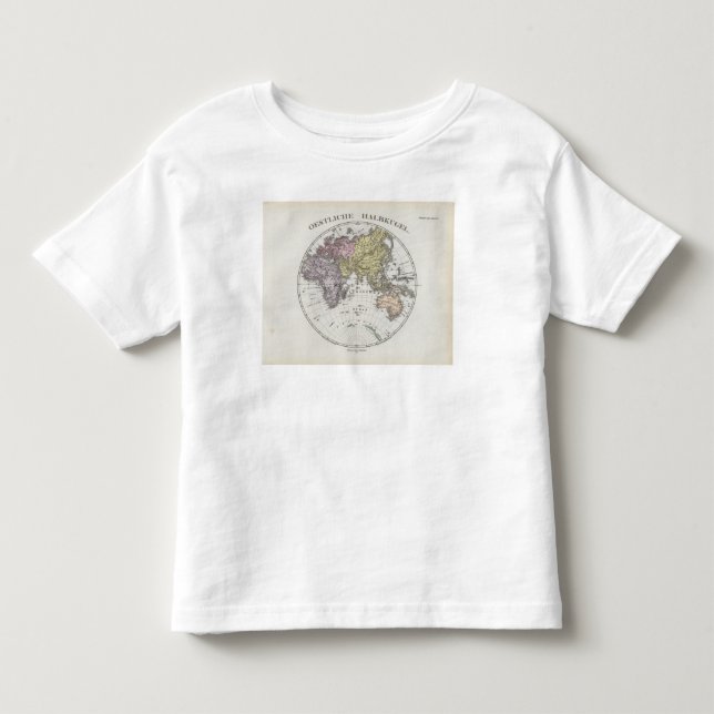 Östlig halvklotkartbokkarta tee shirt (Framsida)