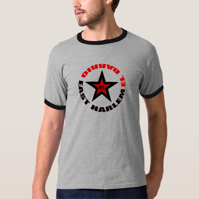 ÖSTLIG HARLEM EL BARRIO NYC TEE SHIRT (Framsida)