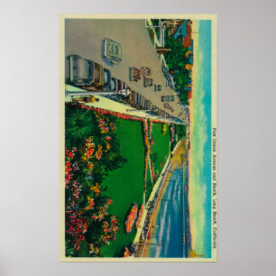 Östlig havaveny och BeachLong strand, CA Poster