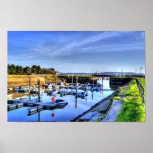 Östlig inre hamn för Burry port Poster