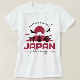 Östlig kultur Japan Mount Fuji & Tranor Positiv T Shirt