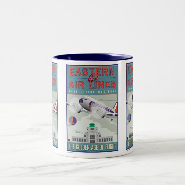 Östlig luftLinjer-Mugg Två-Tonad Mugg (Center)