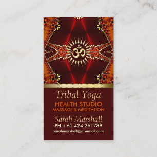 Östlig New Agerörelsenvisitkort för stam- Yoga Visitkort