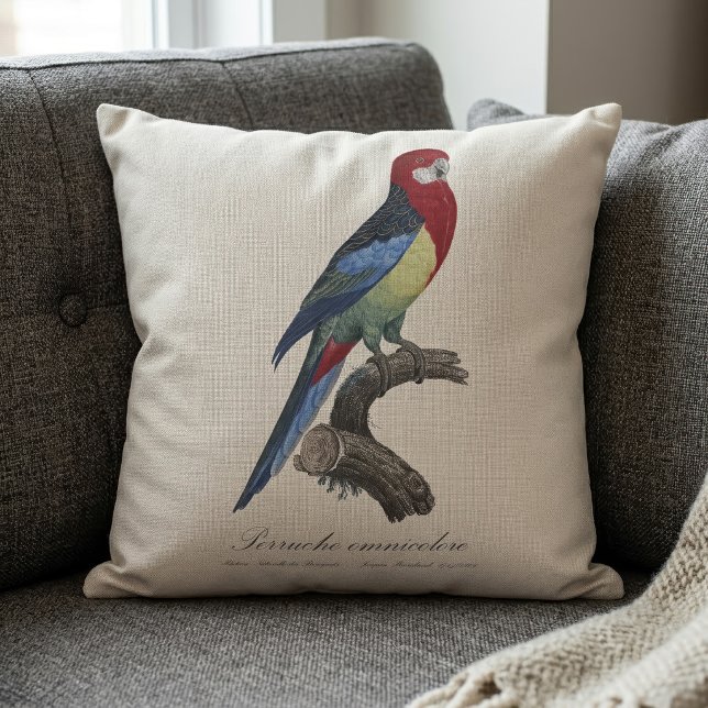Östlig rosella eller Platycercus eximius parakit Kudde (Eastern rosella or Platycercus eximius parakeet. Throw Pillow)
