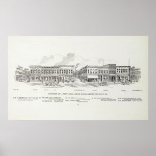 Östlig sida Sacramento för batteri och lera Poster