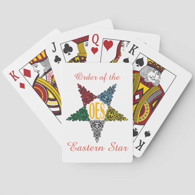 Östlig stjärna som leker kort casinokort (Baksidan)