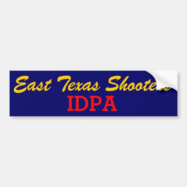 Östlig Texas IDPA bildekal (Framsidan)