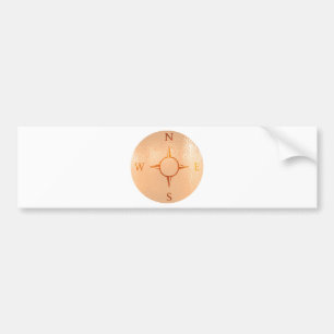 Östlig västra norr södra NYHETERNA för KOMPASS Bildekal