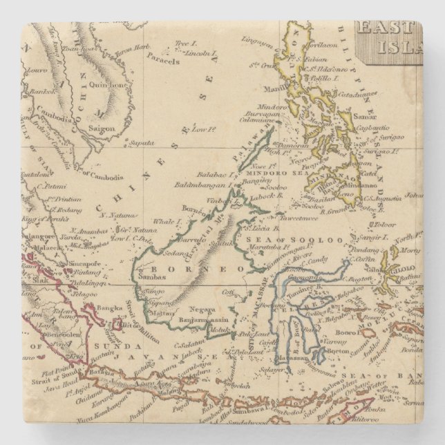Östliga Indien öar Stenunderlägg (Framsidan)
