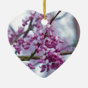 Östliga Redbud vildblommar - Cerciscanadensis Julgransprydnad Keramik