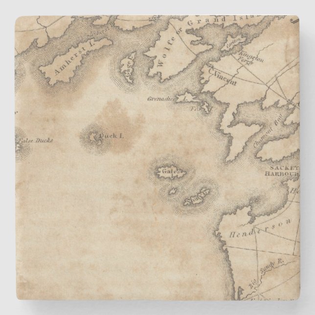 Östligt. Avsluta av Lake Ontario Stenunderlägg (Framsidan)