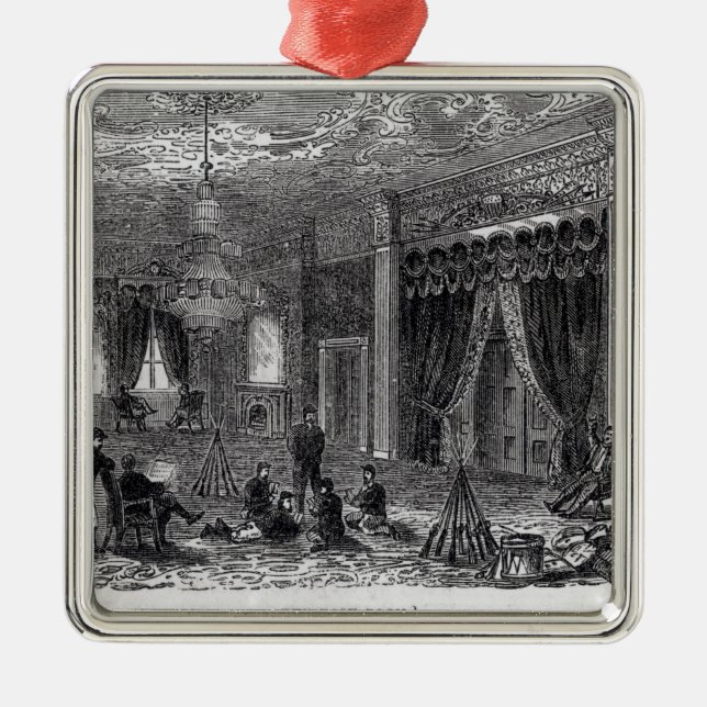 Östligt rum av Vita huset under det borgerligt Julgransprydnad Metall (Framsidan)