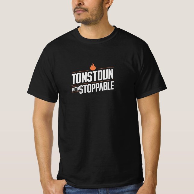 Ostoppbar inspirationell minimal typografi De T Shirt (Framsida)