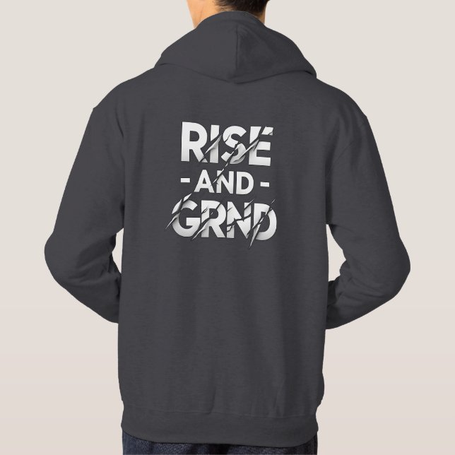 Ostoppbar: Motiverad grammofondesign Hoodie (Baksida)