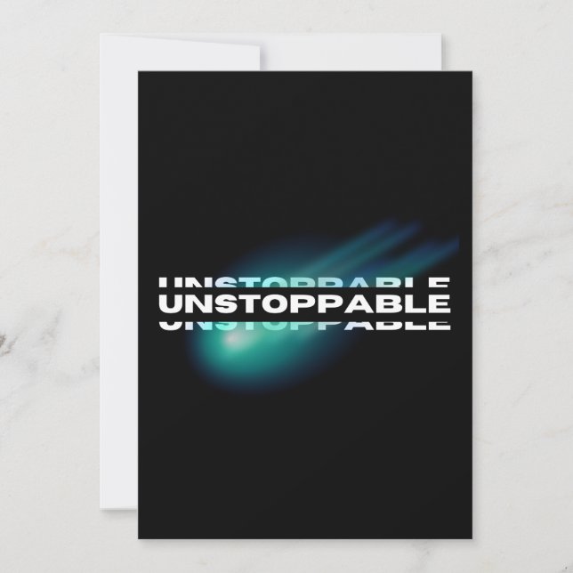 Ostoppbar, Motiverande, inspirerande Julkort (Framsida)