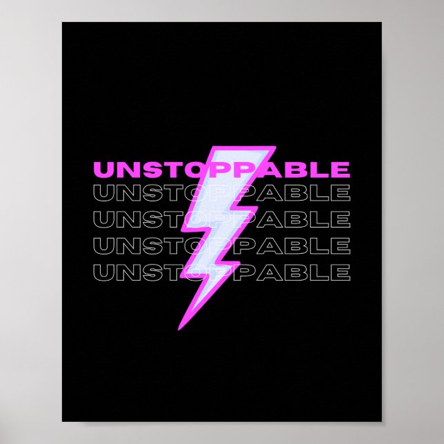 Ostoppbar, Motiverande, inspirerande Poster (Framsidan)