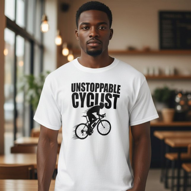 Ostoppbar tävlingscyklist silhuett t shirt (Skapare uppladdad)