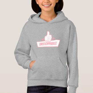 Ostoppbar Tummen Upp Hoodie– Motiverande T Shirt