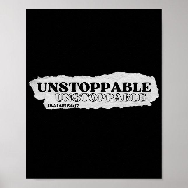 Ostoppbart - Isaiah 54:17 Poster (Framsidan)