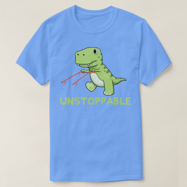 Ostoppbart Rex med lång Arm Pun T Shirt (Design framsida)