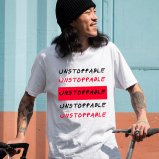 Ostoppbart: Röda och svarta, griniga citat T Shirt