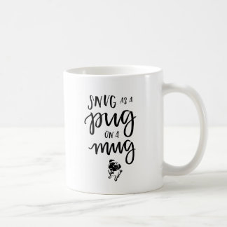 Ostört bås som en mops på en mugg