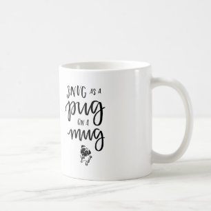 Ostört bås som en mops på en mugg