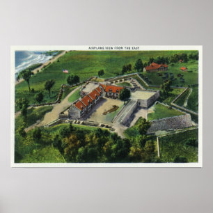Östra Aerial View of the Fort Grounds Poster