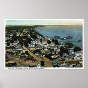 Östra Aerial View of Town from Pilgrim Poster