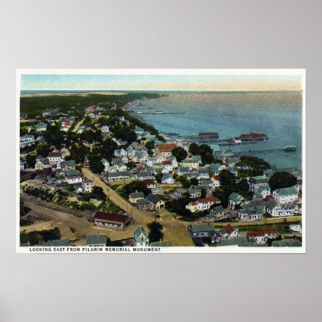 Östra Aerial View of Town from Pilgrim Poster (Framsidan)