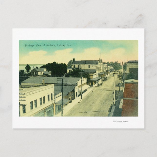 Östra Aerial ViewAntioch, CA Vykort (Framsida)