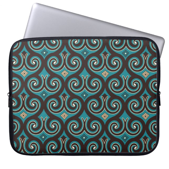 Östra Arabesque: Elegant Sömlös Ornament. Laptop Fodral (Framsidan)